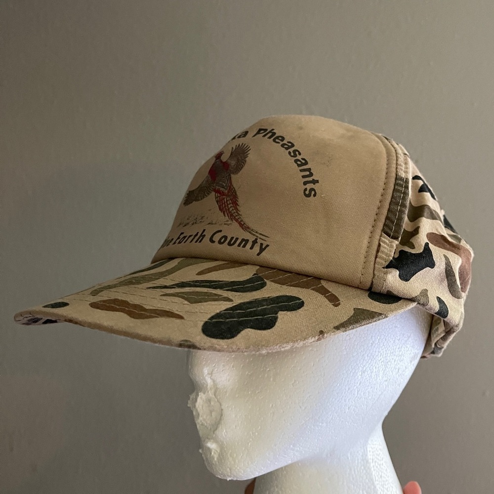 Vintage Trucker SnapBack Hat Tan Brown Camo Minnesota Pheasants Cap Worn In OS - Picture 3 of 13